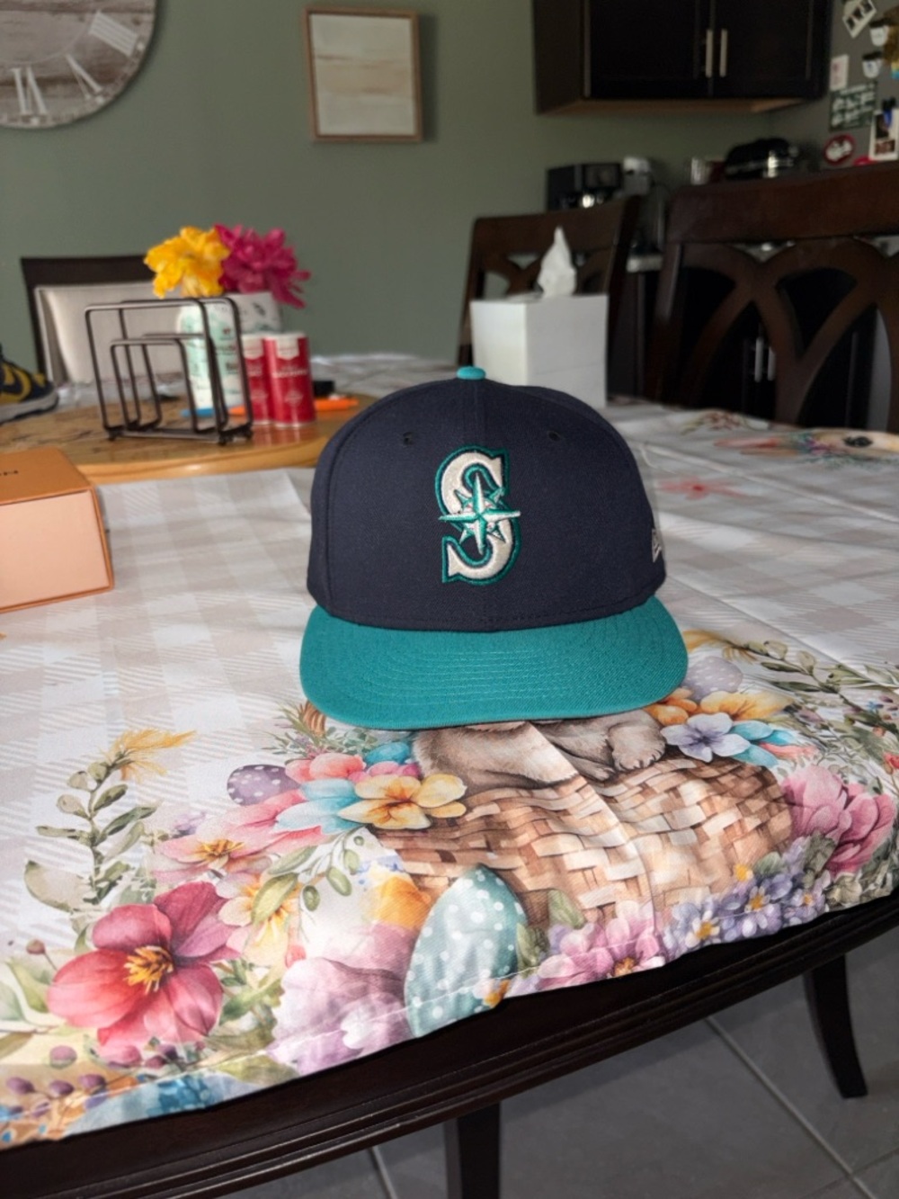 New Era Seattle Mariners Navy and Teal Fitted Hat